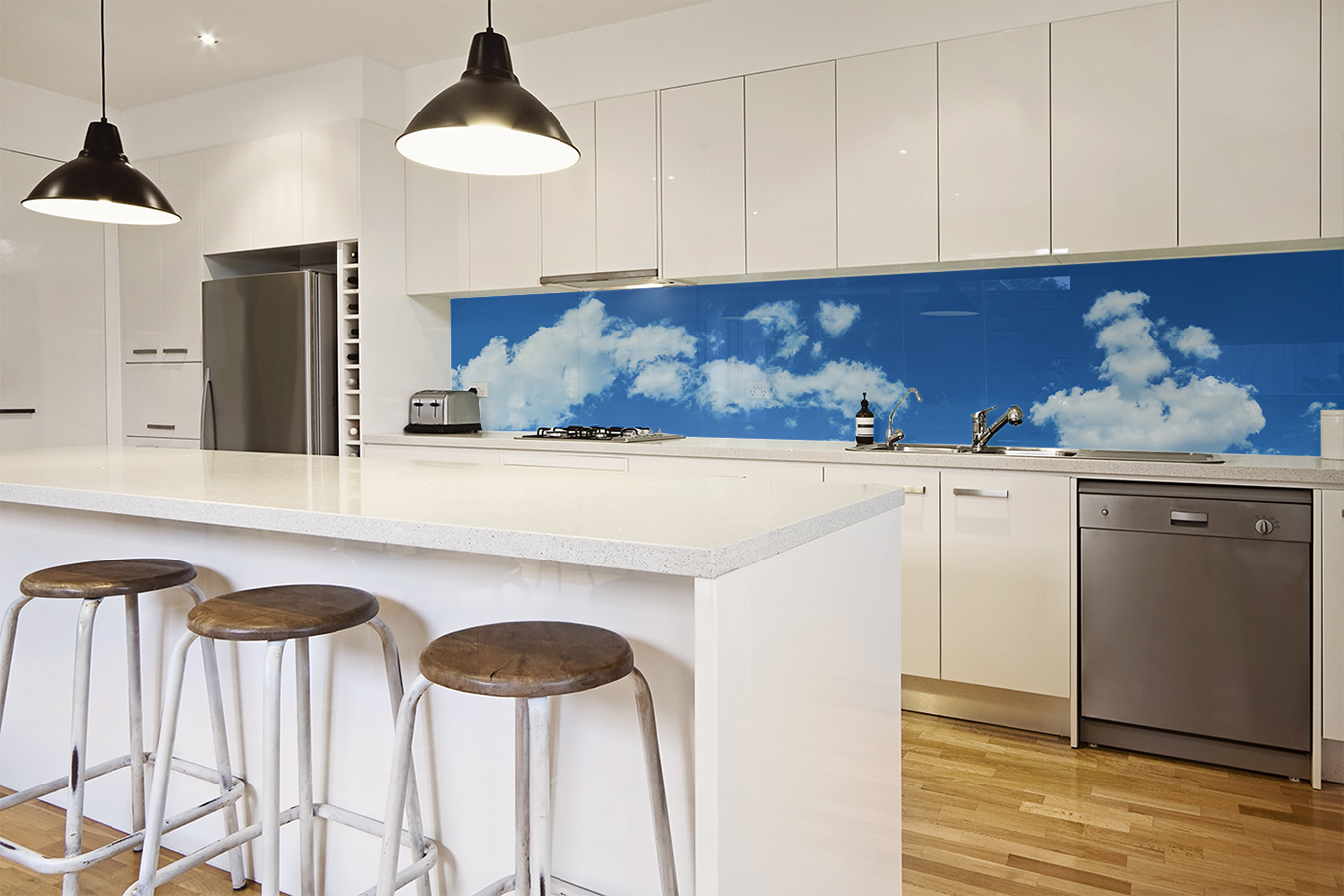 Made By Premier Range Glass Splashbacks Abstract Sky Glass and Accessories 